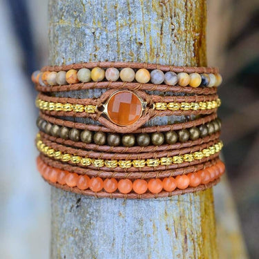 Fields of Happiness Jasper Wrap Bracelet-Your Soul Place